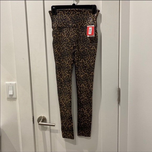 Spanx Faux Leather Leopard Leggings - Picture 7 of 8